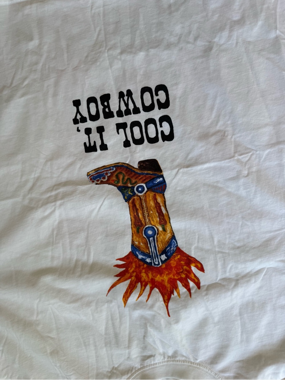 White 'Cool It, Cowboy' Graphic Tee - Picture 2 of 6